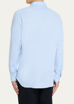 ZEGNAMen's Oasi Lino Casual Button-Down Shirt