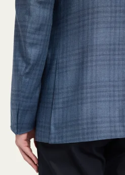 ZEGNAMen's Plaid Cashmere and Silk Single-Breasted Sport Coat