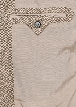 ZEGNAMen's Silk and Linen Herringbone Single-Breasted Sport Coat