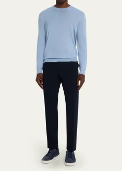ZEGNAMen's Slim Flat-Front Pants