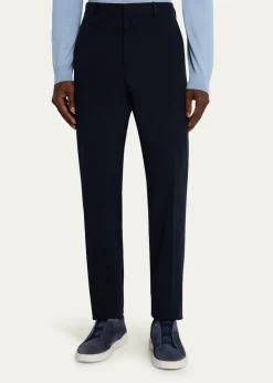 ZEGNAMen's Slim Flat-Front Pants