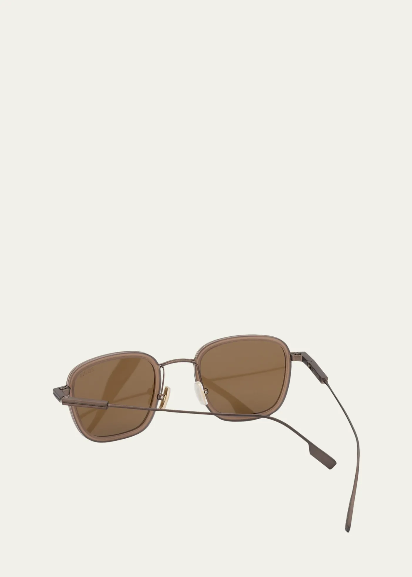 ZEGNAMen's Square Titanium Sunglasses