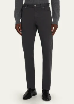ZEGNAMen's Stretch Gabardine Slim Five-Pocket Pants