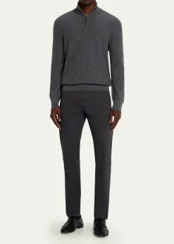 ZEGNAMen's Stretch Gabardine Slim Five-Pocket Pants