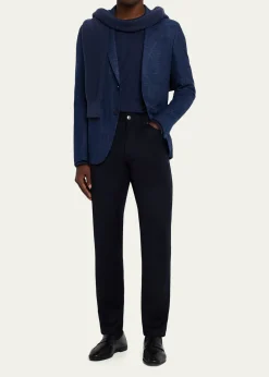 ZEGNAMen's Textured Winter Crossover Blazer