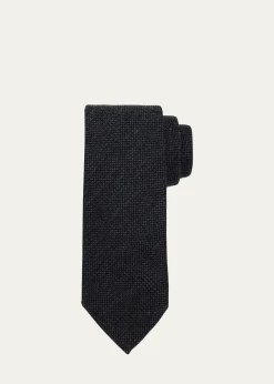 ZEGNAMen's Textured Wool and Silk Tie