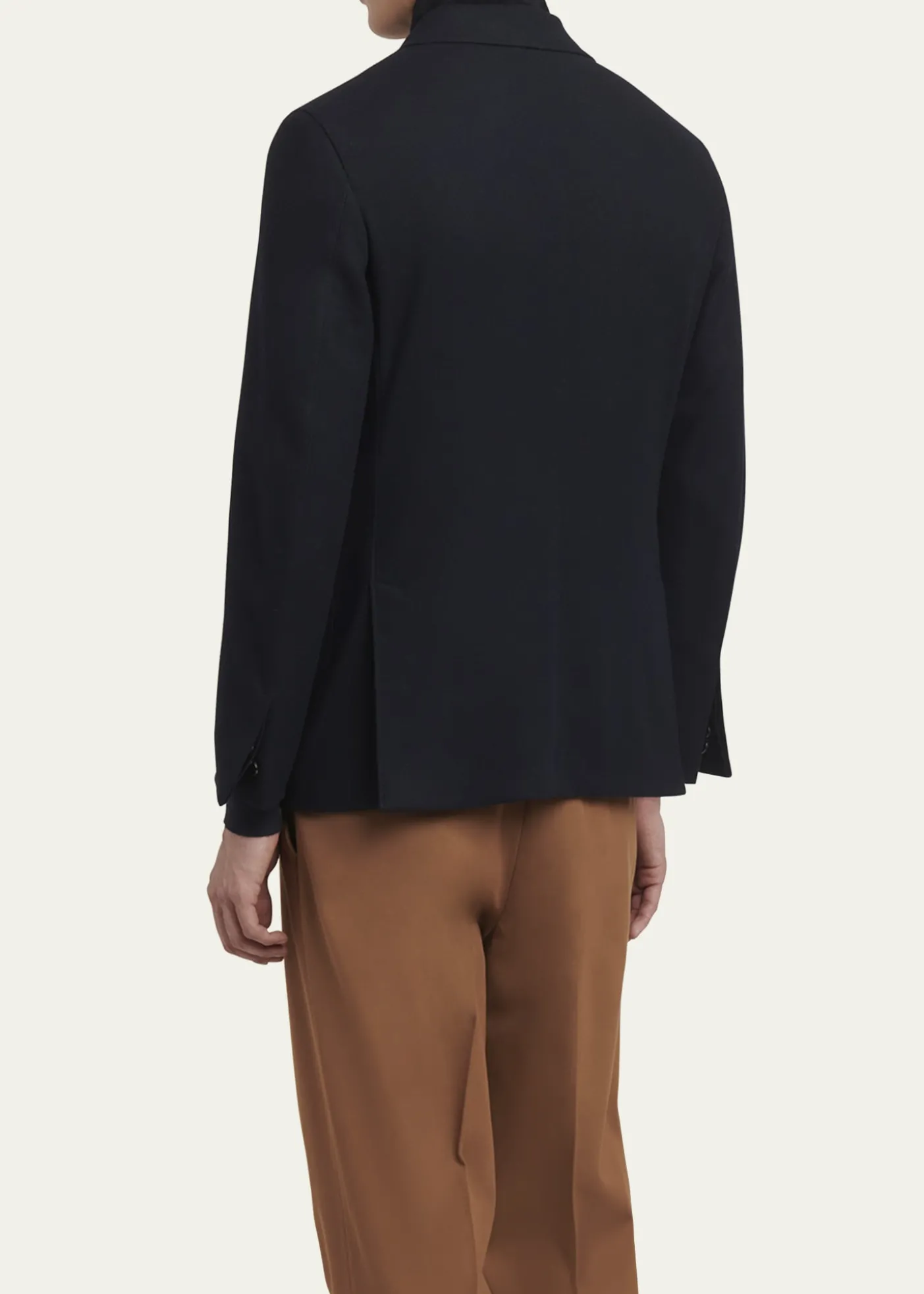 ZEGNAMen's Trofeo Blazer with Suede Bib