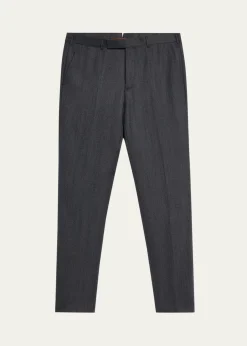 ZEGNAMen's Trofeo Wool Straight Fit Flat-Front Pants