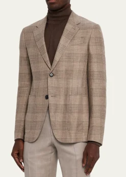 ZEGNAMen's Winter Crossover Large Plaid Sport Coat