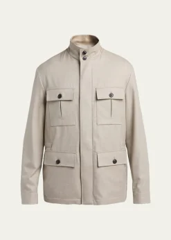 ZEGNAMen's Wool Field Jacket