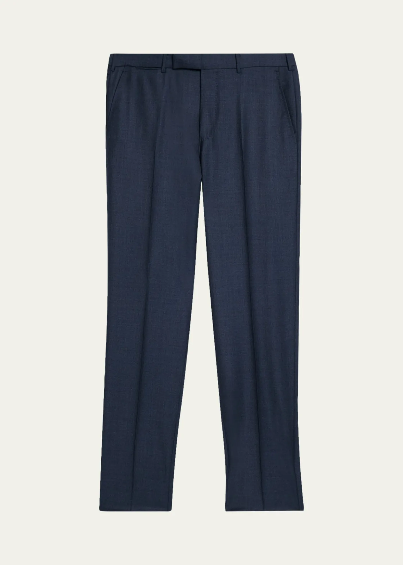 ZEGNAMen's Wool Sharkskin Modern Fit Trousers