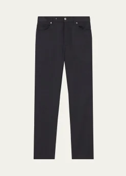 ZEGNAMen's Wool Straight Leg Five-Pocket Pants