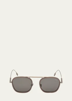 ZEGNAOrizzonte I Titanium Aviator Sunglasses