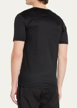 ZimmerliMen's Sea Island V-Neck Cotton T-Shirt