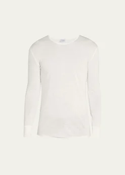 ZimmerliMen's Wool-Silk Crewneck T-Shirt